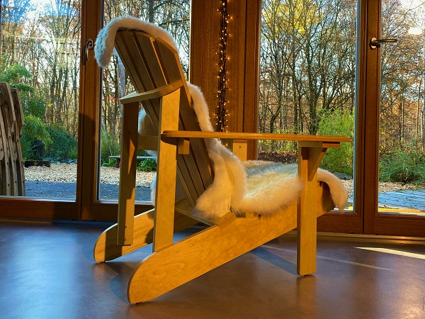 2 lambskins for Adirondack Chair