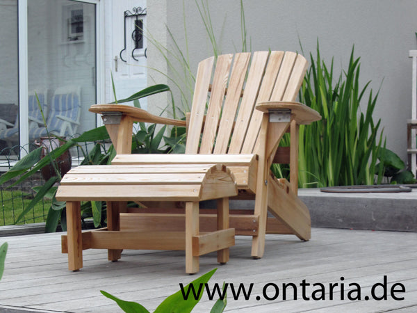 Adirondack deckchair with stool