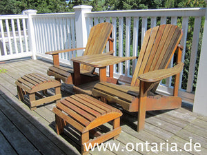 Adirondack Chair - Original Bear Chair Tête-à-Tête Set with footstools