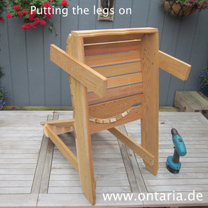 Mounting the legs of the Adirondack Chair